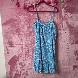 Lilly Pulitzer NWT Jaydan Linen Dress Amalfi Blue By The Sea Shore - Size M